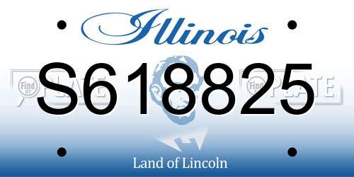 S618825 Illinois License Plate