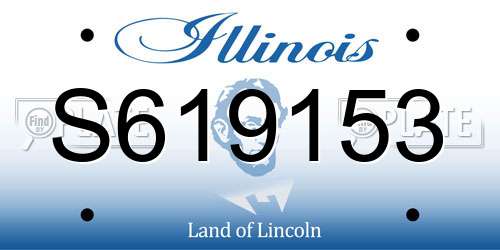 S619153 Illinois License Plate