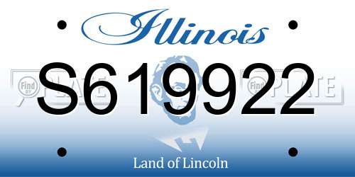 S619922 Illinois License Plate