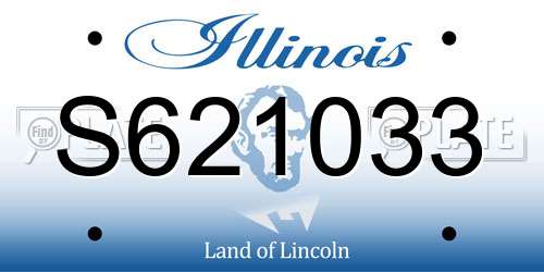 S621033 Illinois License Plate
