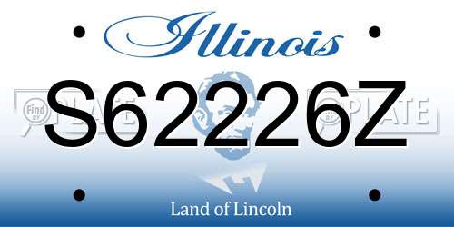 S62226Z Illinois License Plate