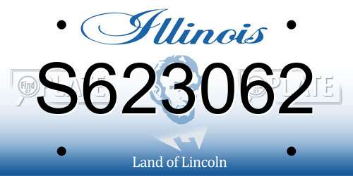 S623062 Illinois License Plate