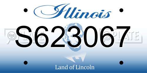 S623067 Illinois License Plate