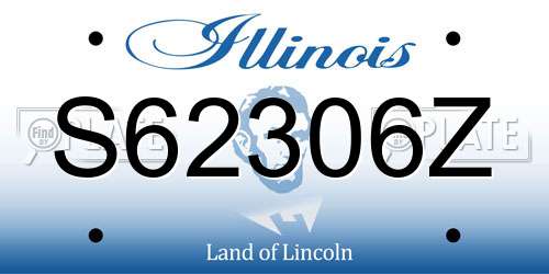 S62306Z Illinois License Plate