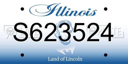 S623524 Illinois License Plate