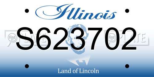 S623702 Illinois License Plate