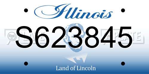 S623845 Illinois License Plate