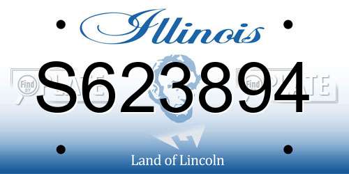 S623894 Illinois License Plate
