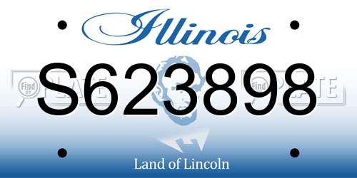 S623898 Illinois License Plate