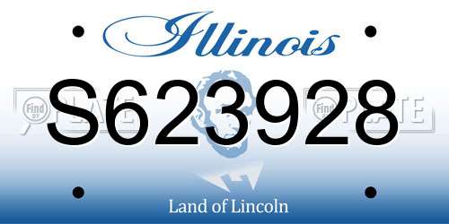 S623928 Illinois License Plate