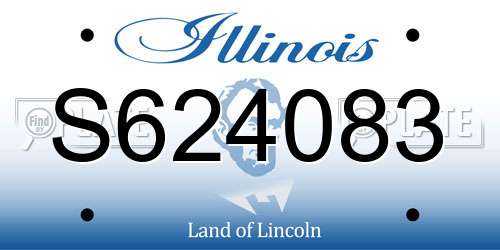 S624083 Illinois License Plate