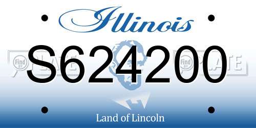 S624200 Illinois License Plate