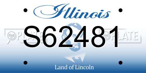 S62481 Illinois License Plate