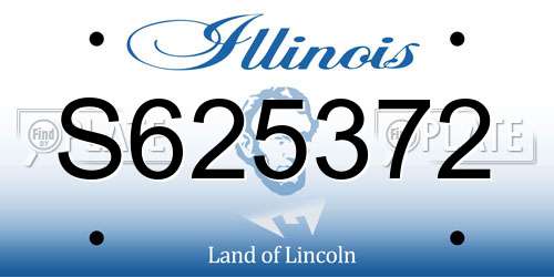 S625372 Illinois License Plate