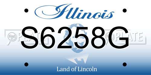 S6258G Illinois License Plate