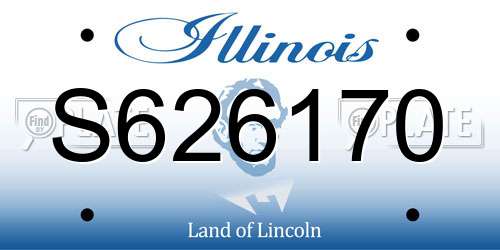 S626170 Illinois License Plate