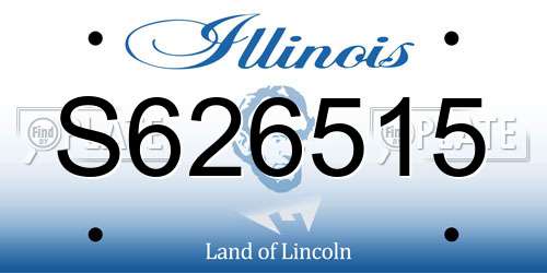 S626515 Illinois License Plate