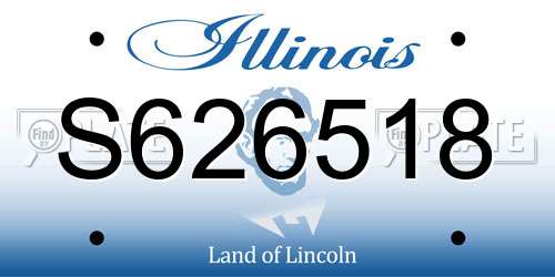 S626518 Illinois License Plate