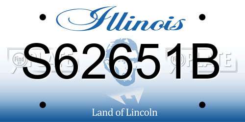 S62651B Illinois License Plate