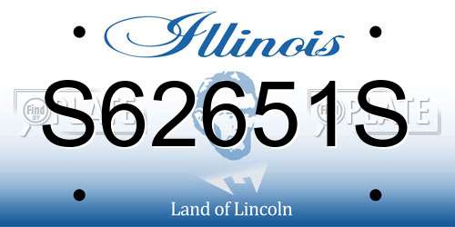 S62651S Illinois License Plate