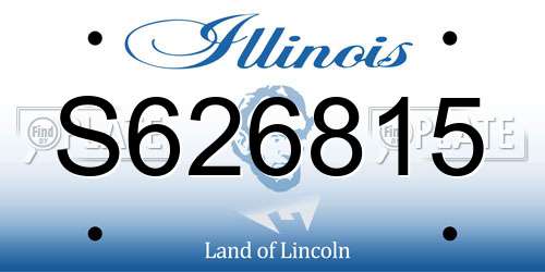 S626815 Illinois License Plate