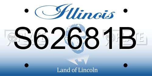 S62681B Illinois License Plate