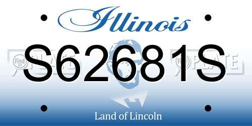 S62681S Illinois License Plate