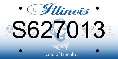 S627013 Illinois License Plate
