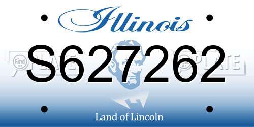 S627262 Illinois License Plate