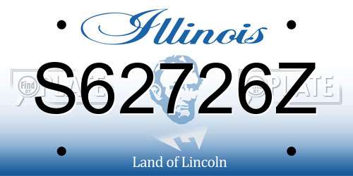 S62726Z Illinois License Plate