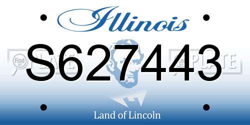 S627443 Illinois License Plate