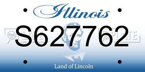 S627762 Illinois License Plate