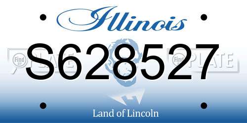 S628527 Illinois License Plate