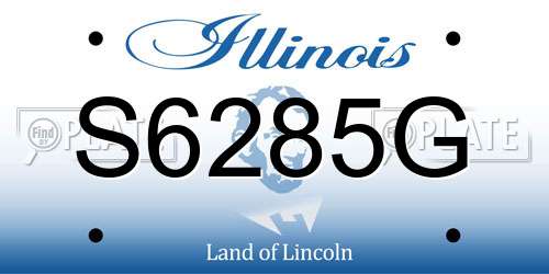 S6285G Illinois License Plate