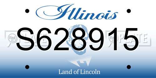 S628915 Illinois License Plate