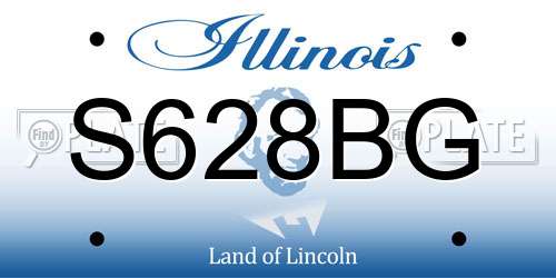 S628BG Illinois License Plate