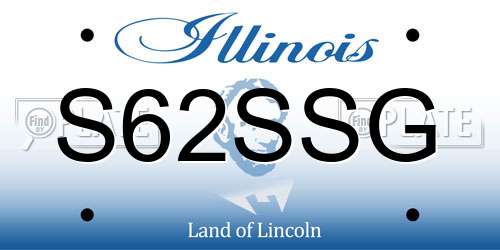 S62SSG Illinois License Plate