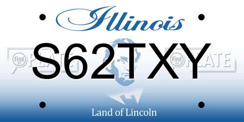 S62TXY Illinois License Plate