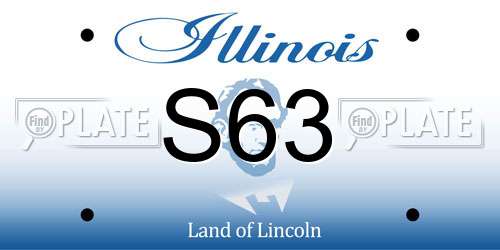 S63 Illinois License Plate