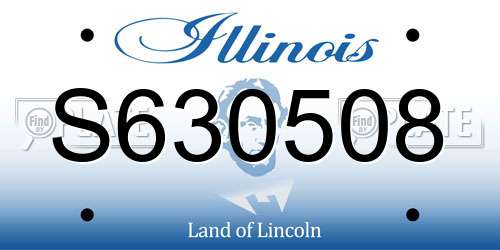 S630508 Illinois License Plate