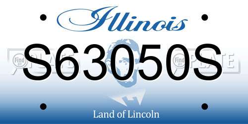 S63050S Illinois License Plate