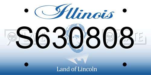 S630808 Illinois License Plate
