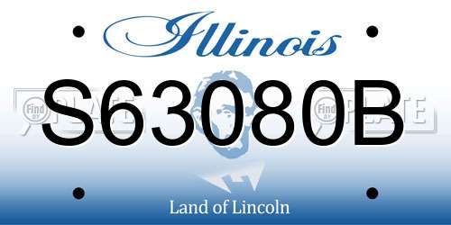 S63080B Illinois License Plate