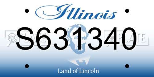 S631340 Illinois License Plate