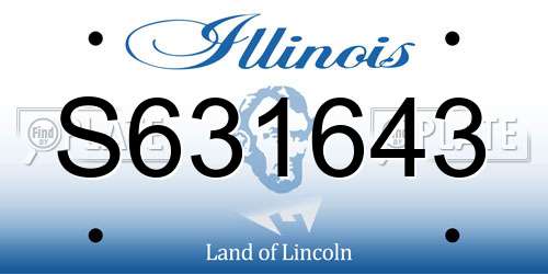 S631643 Illinois License Plate