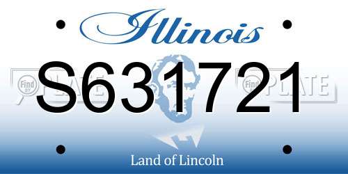 S631721 Illinois License Plate