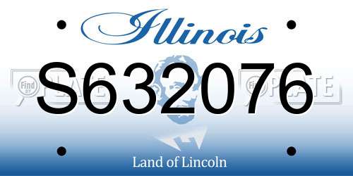 S632076 Illinois License Plate