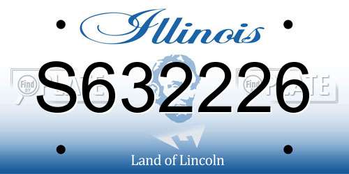 S632226 Illinois License Plate