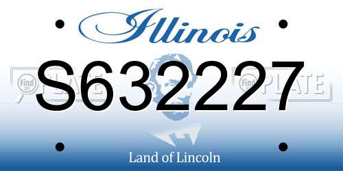 S632227 Illinois License Plate