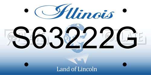 S63222G Illinois License Plate